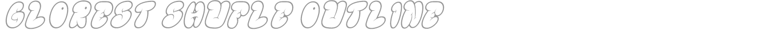Glorest Shufle font preview